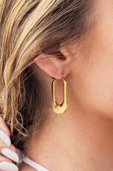18K Stainless Steel Mini Rectangle Hoop Earrings, Earrings, $ 15.00, A Moment Of Now™